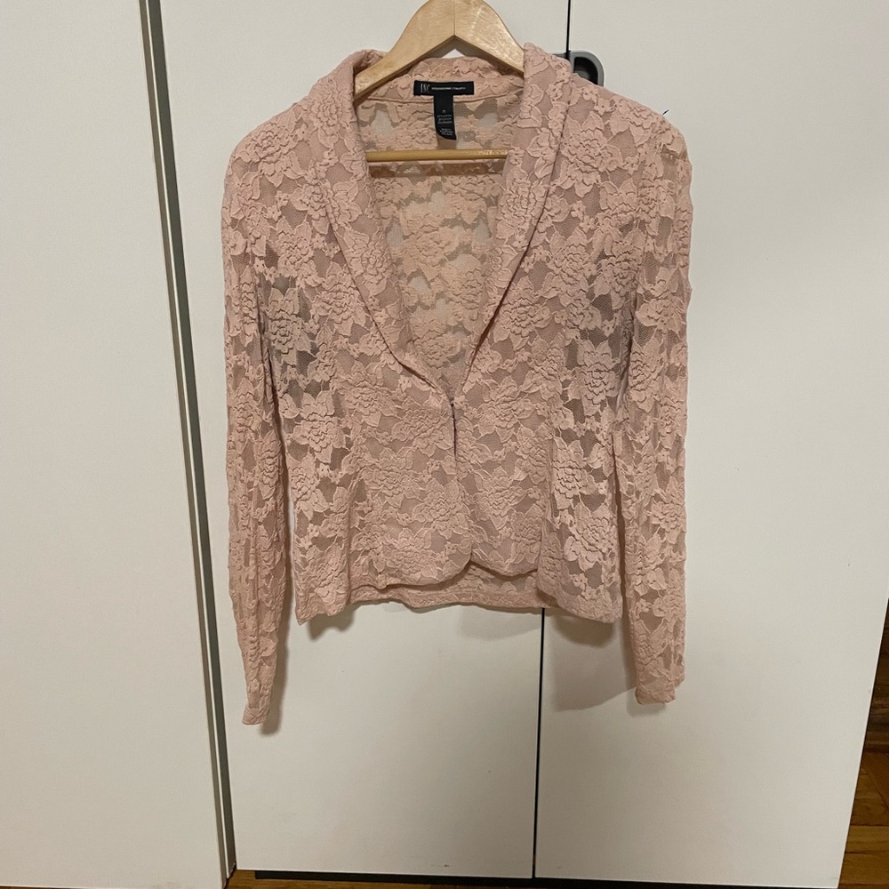 INC floral lace feminine jacket
